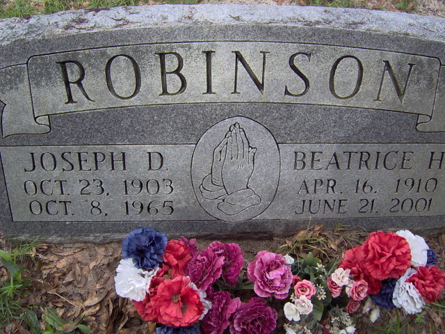 Headstone for Robinson, Beatrice H.